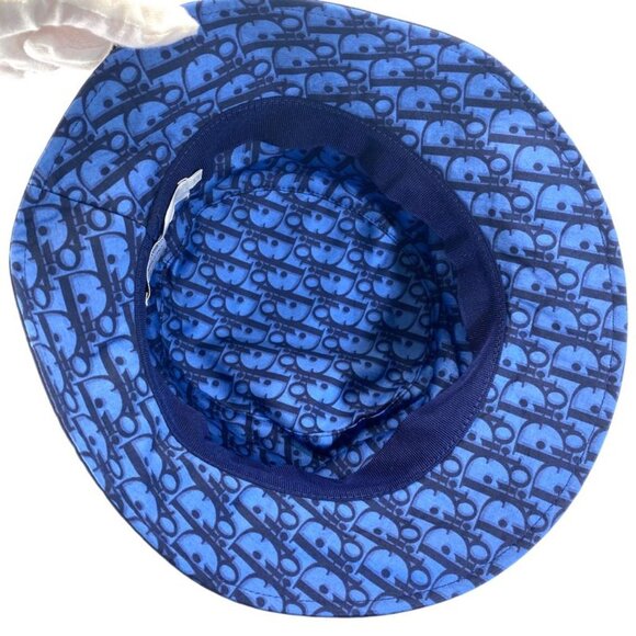 Dior Teddy-d Oblique Trotter Bucket Hat Navy Kids Blue main image 5
